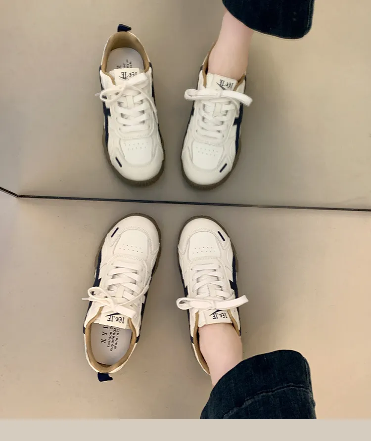 Women's White Platform Sneakers 2025 New Autumn Casual Agate Sports Training Shoes Comfortable Breathable Fashion Footwear showcase 12