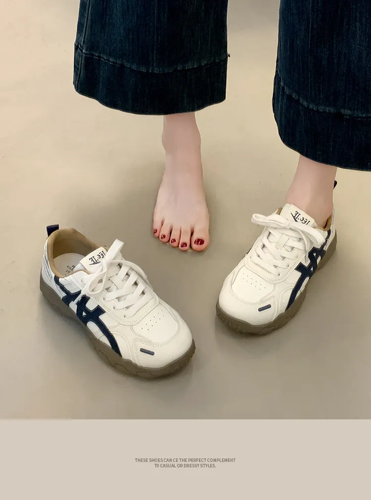 Women's White Platform Sneakers 2025 New Autumn Casual Agate Sports Training Shoes Comfortable Breathable Fashion Footwear showcase 13