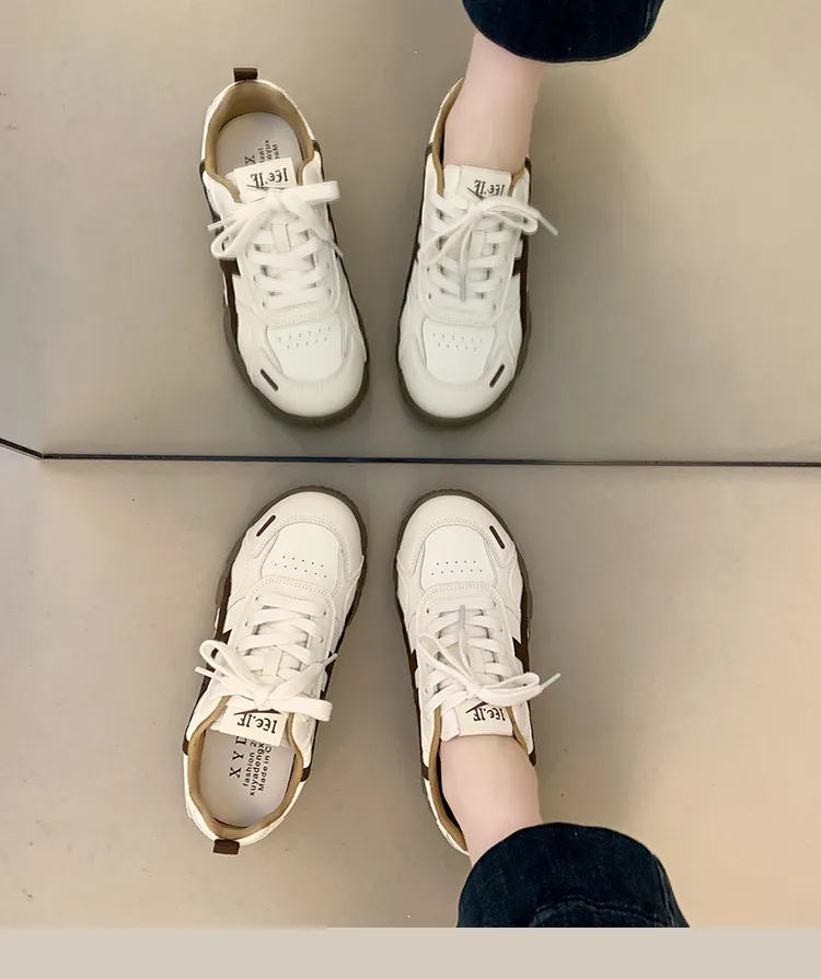 Women's White Platform Sneakers 2025 New Autumn Casual Agate Sports Training Shoes Comfortable Breathable Fashion Footwear showcase 15