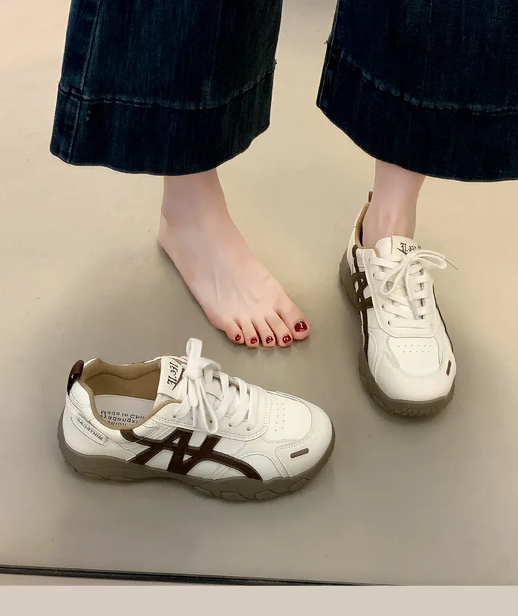 Women's White Platform Sneakers 2025 New Autumn Casual Agate Sports Training Shoes Comfortable Breathable Fashion Footwear showcase 17