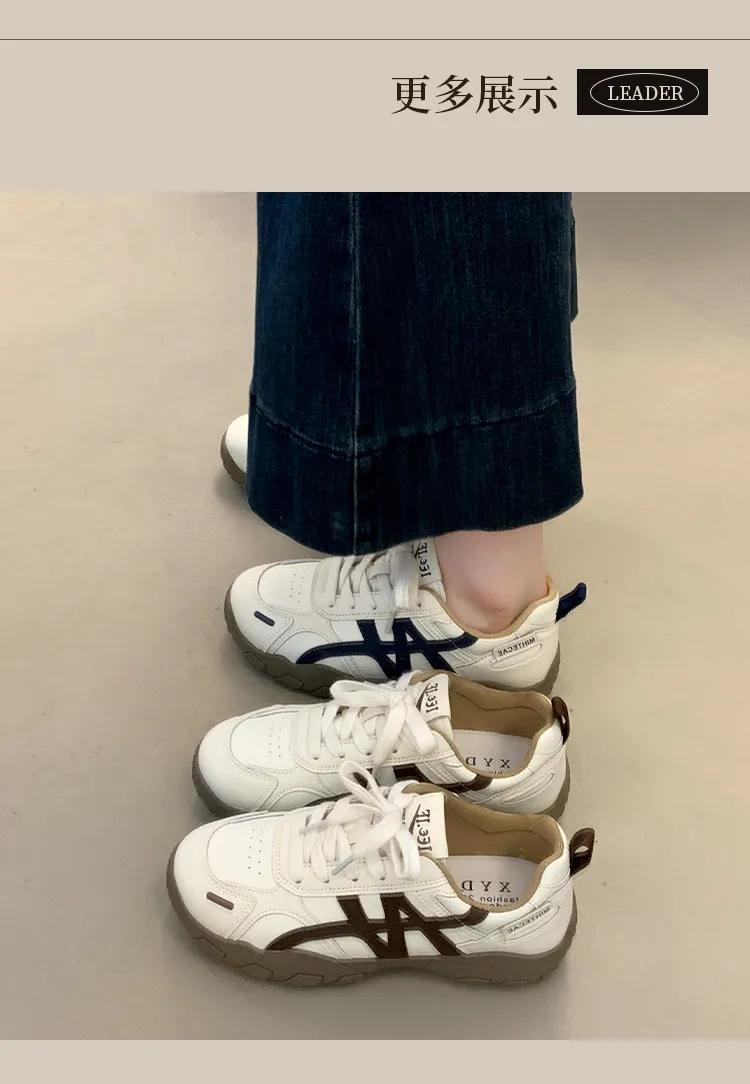 Women's White Platform Sneakers 2025 New Autumn Casual Agate Sports Training Shoes Comfortable Breathable Fashion Footwear showcase 9