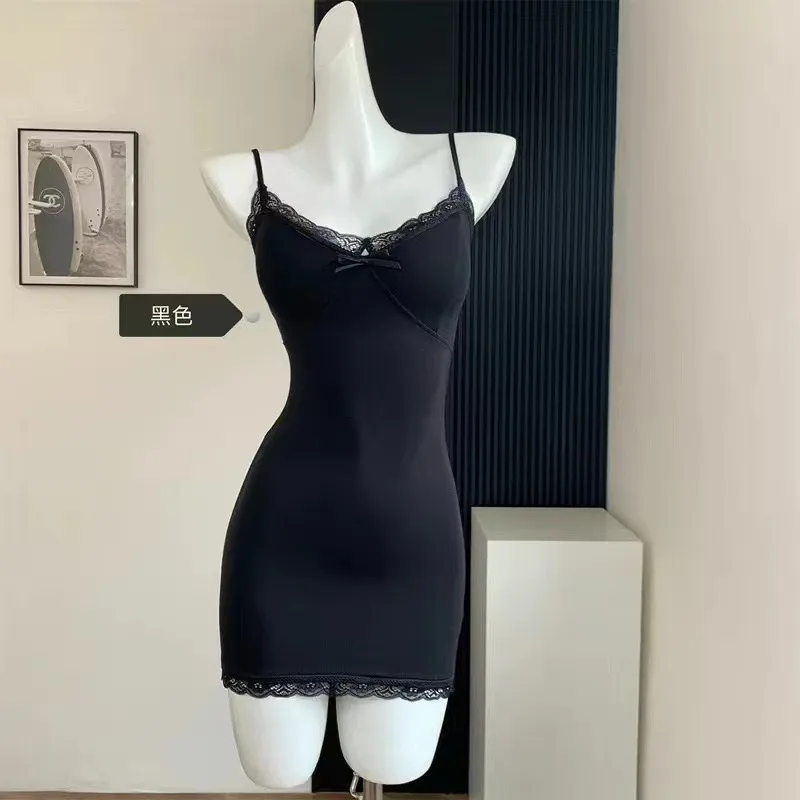Women's Sexy Lace Flower Sling Dress - Slim Fit Waist-Wrapped Hip Skirt for Autumn Evenings - Image 8