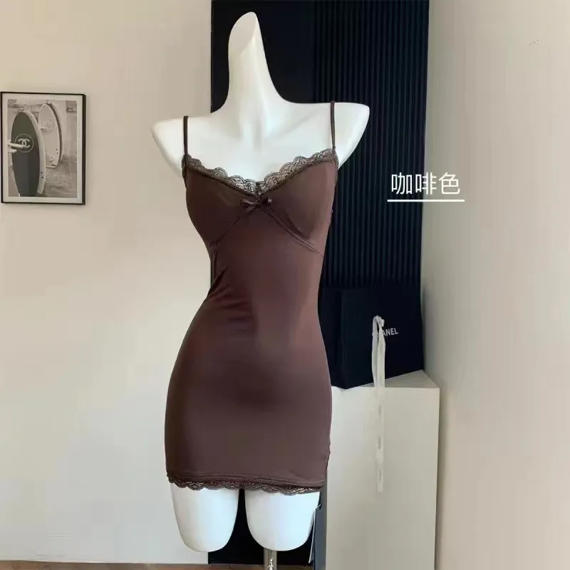 Women's Sexy Lace Flower Sling Dress - Slim Fit Waist-Wrapped Hip Skirt for Autumn Evenings - Image 6