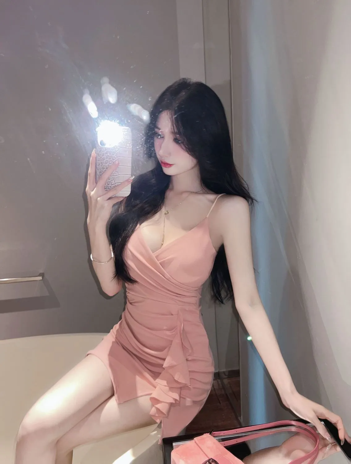 Sexy V-Neck Sling Dress with Ruffles and Tight Hip Skirt - Chic Summer Fashion for Women showcase 20