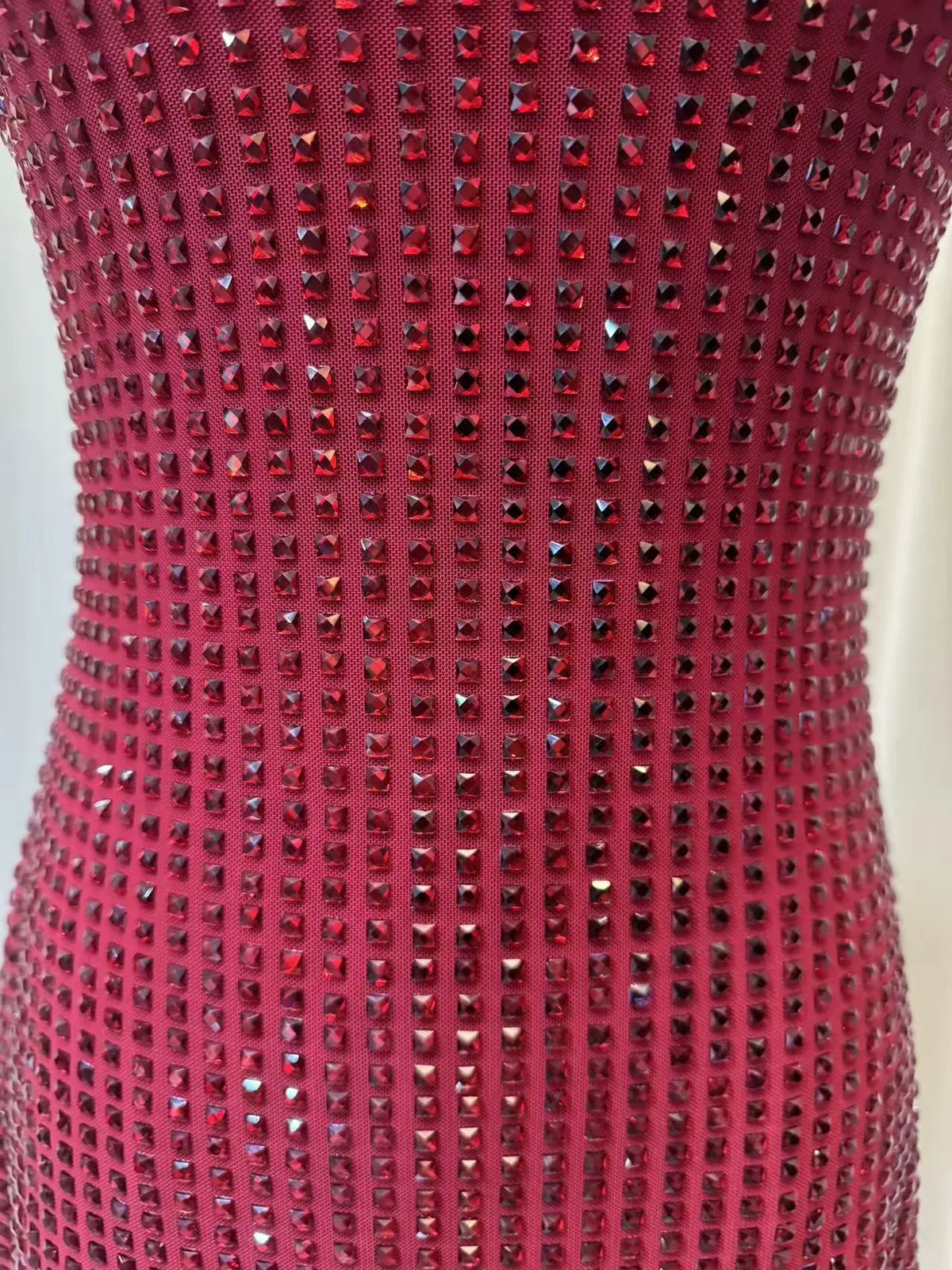 Elegant Halter Neck Rhinestone Embellished Bodycon Mini Dress for Women - Sexy Waist-Cinching Holiday Party Dress showcase 6