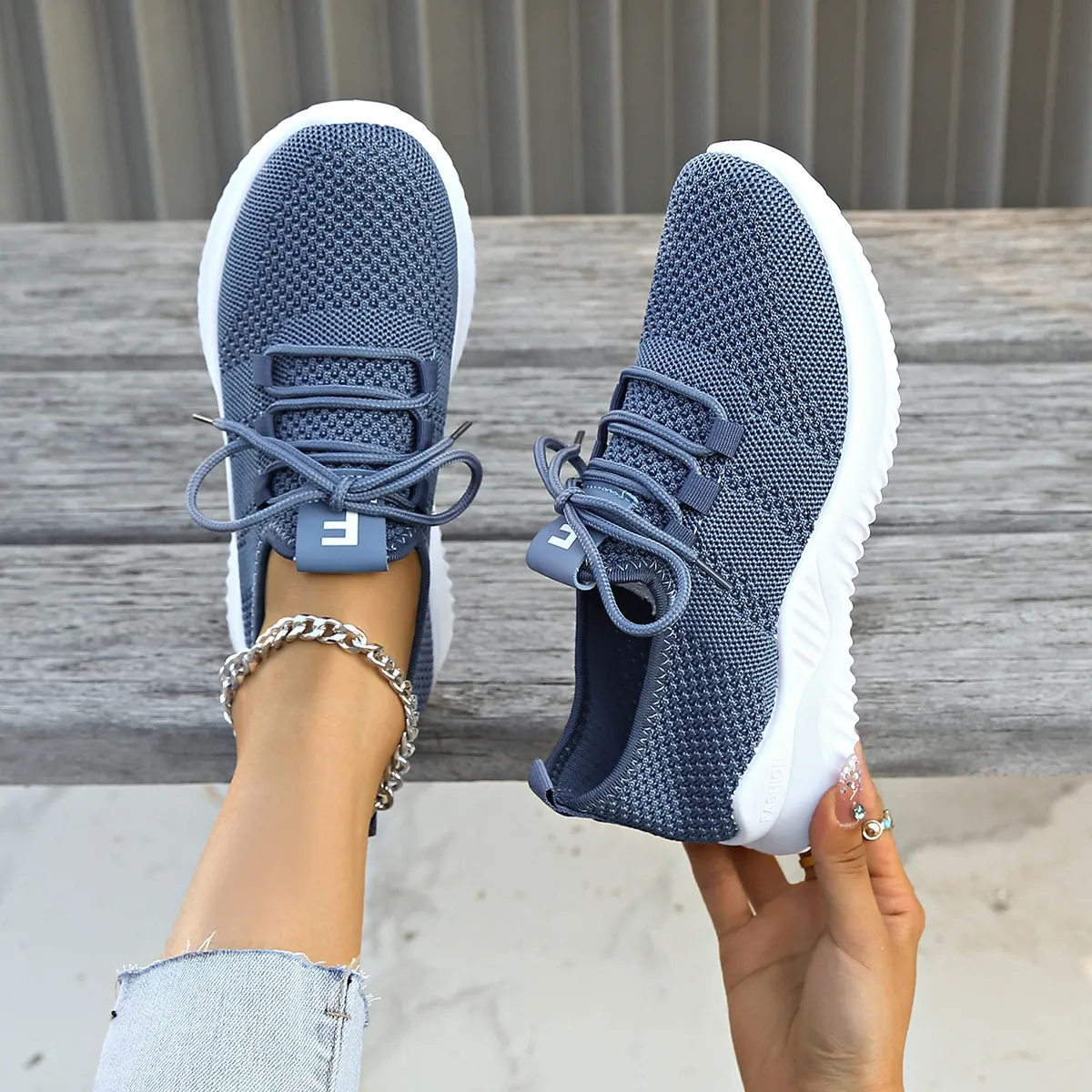 Women's Breathable Mesh Running Shoes - Lightweight Casual Sports Sneakers for Everyday Comfort and Fitness thumbnail 4