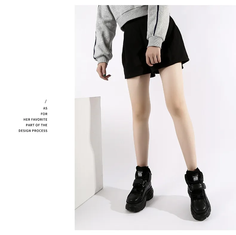 Women's Trendy High-Top Wedge Sneakers - Casual Increased Height Dad Shoes for Autumn, Thick Sole Fashion Footwear showcase 19