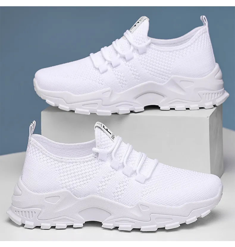 Women's Breathable Mesh Sneakers - New Spring Large Size Casual Lace-Up Running Shoes with Thick Soles for Comfort and Style showcase 17