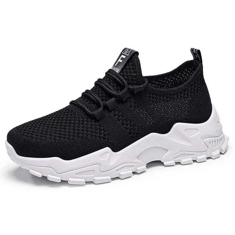 Women's Breathable Mesh Sneakers - New Spring Large Size Casual Lace-Up Running Shoes with Thick Soles for Comfort and Style thumbnail 8