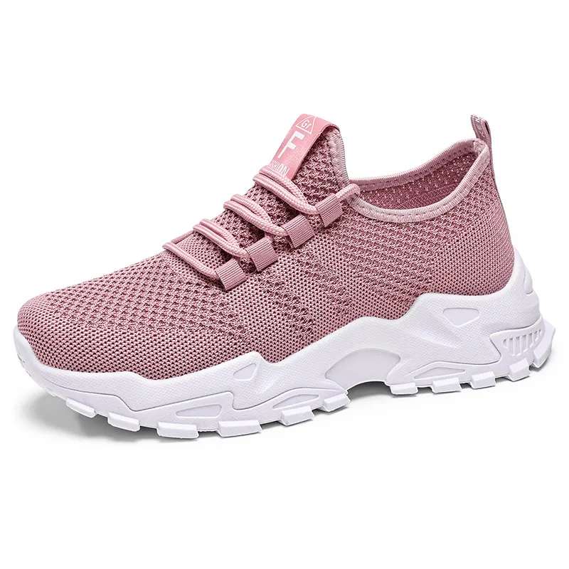 Women's Breathable Mesh Sneakers - New Spring Large Size Casual Lace-Up Running Shoes with Thick Soles for Comfort and Style thumbnail 9