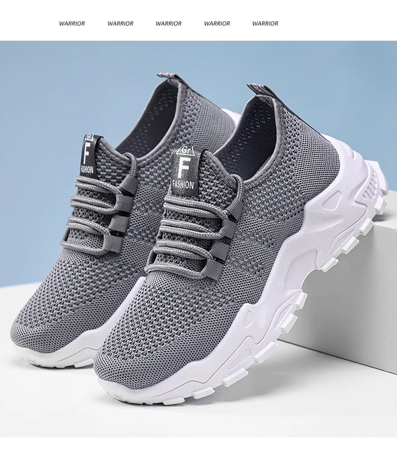 Women's Breathable Mesh Sneakers - New Spring Large Size Casual Lace-Up Running Shoes with Thick Soles for Comfort and Style showcase 19