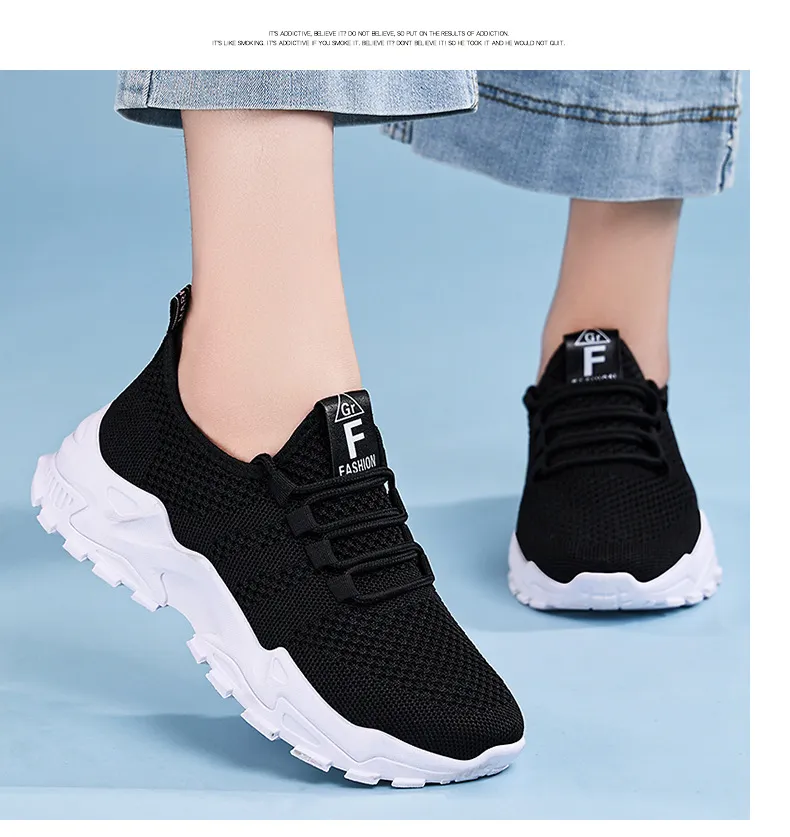 Women's Breathable Mesh Sneakers - New Spring Large Size Casual Lace-Up Running Shoes with Thick Soles for Comfort and Style showcase 14
