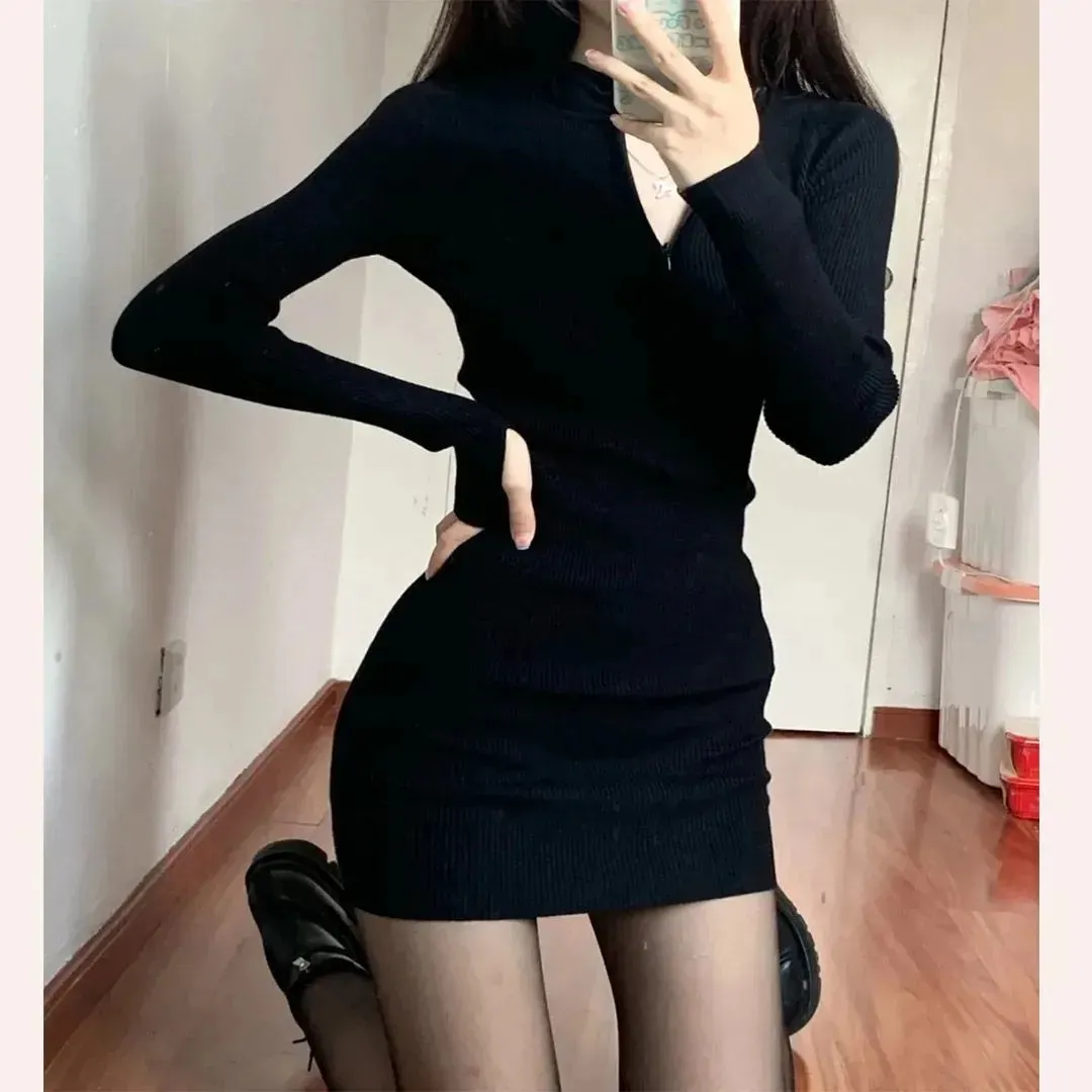 2023 New Spring Autumn Winter Women's Slim Fit Threaded Gray Hip Skirt Dress - Stylish Hot Girl Stepmother Skirt for Fashionable Ladies showcase 5