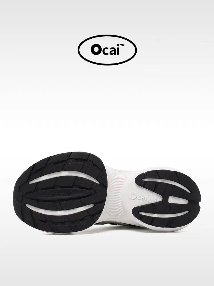 Ocai "Disk Runtech" Silver-White Flying Saucer Running Shoes for Couples - Height-Increasing Sports Fashion Dad Shoes showcase 7