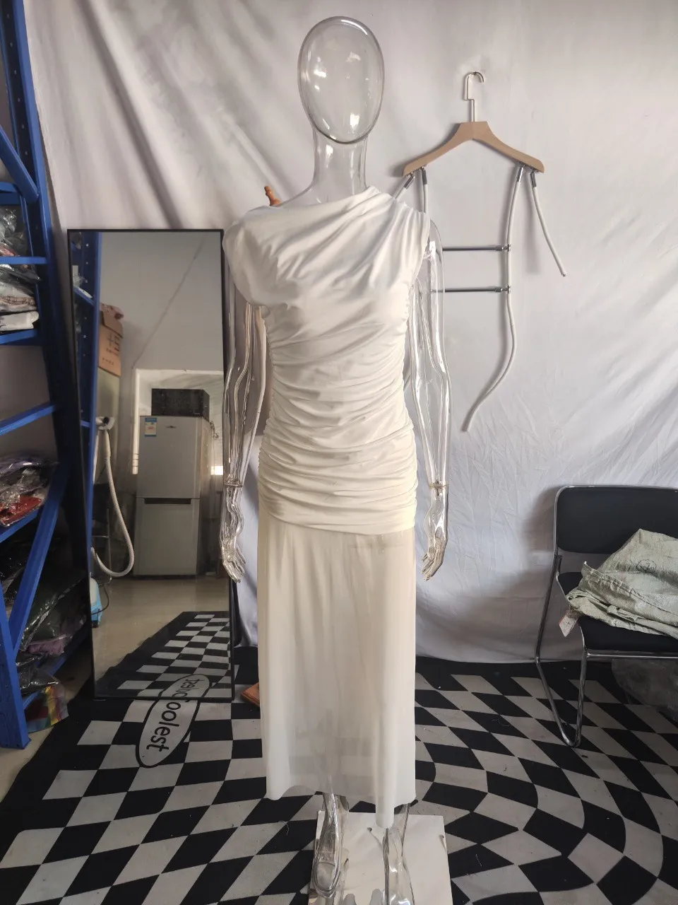 2025 French-Style Satin Maxi Dress for Women - Elegant Summer Design, Waist-Cinching, Slimming, Body-Hugging Long Gown for Parties & Occasions showcase 2