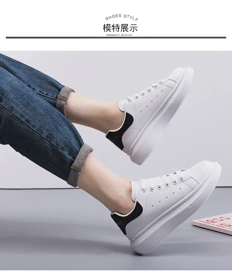 Mai Kun White Korean Style Sneakers for Women - Casual All-Match Thick-Soled Single-Layer Shoes, Perfect for 2024 Fashion Lovers showcase 6