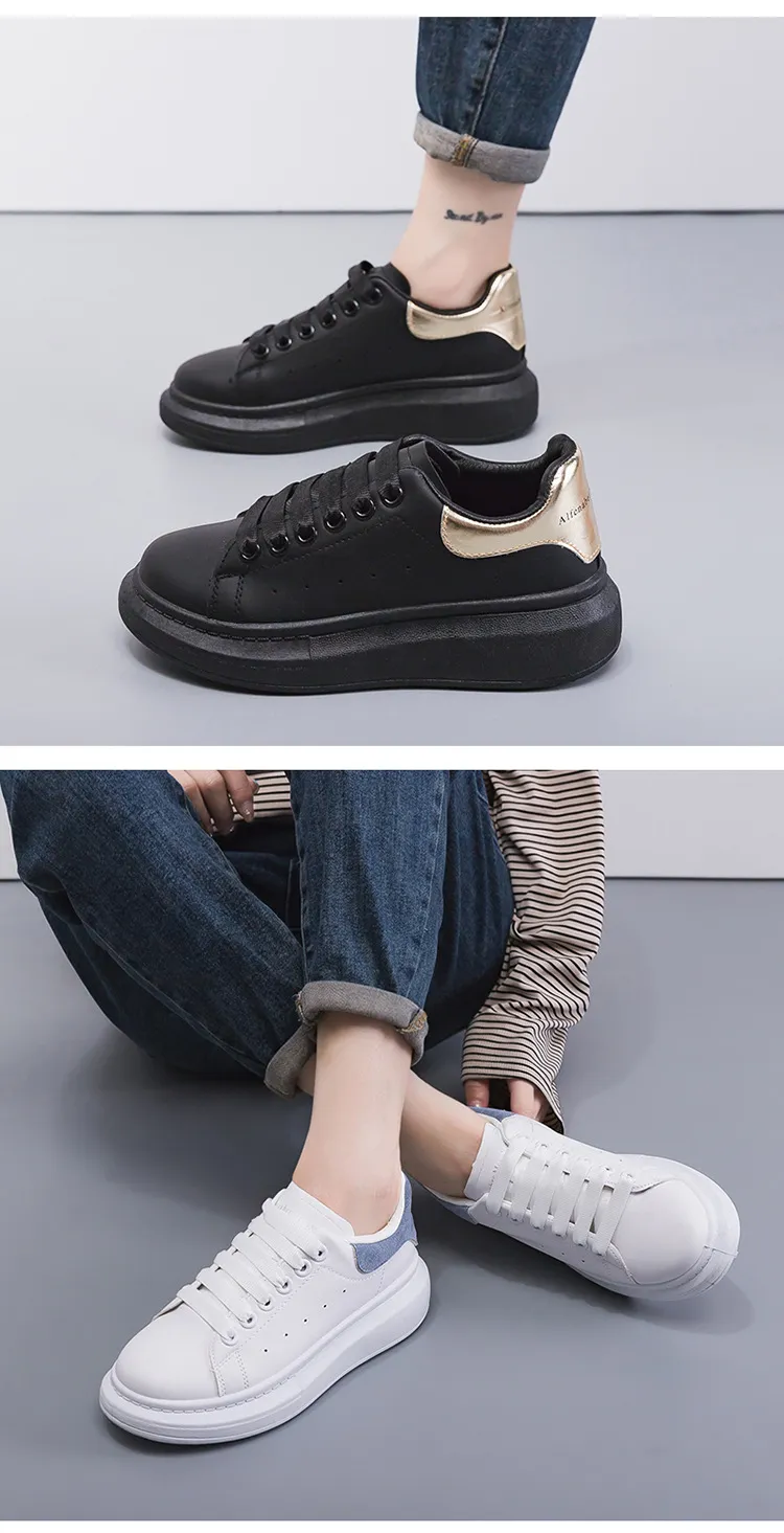 Mai Kun White Korean Style Sneakers for Women - Casual All-Match Thick-Soled Single-Layer Shoes, Perfect for 2024 Fashion Lovers showcase 12