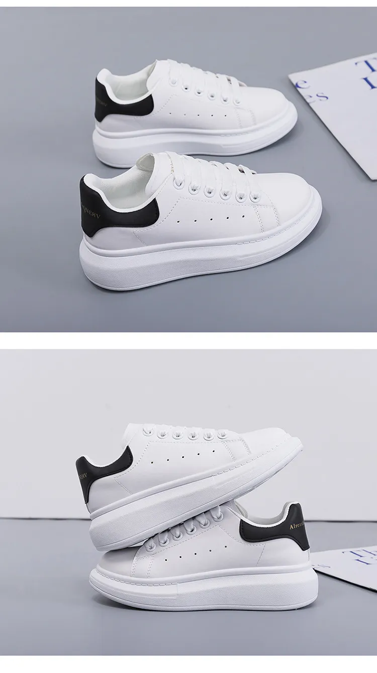 Mai Kun White Korean Style Sneakers for Women - Casual All-Match Thick-Soled Single-Layer Shoes, Perfect for 2024 Fashion Lovers showcase 14
