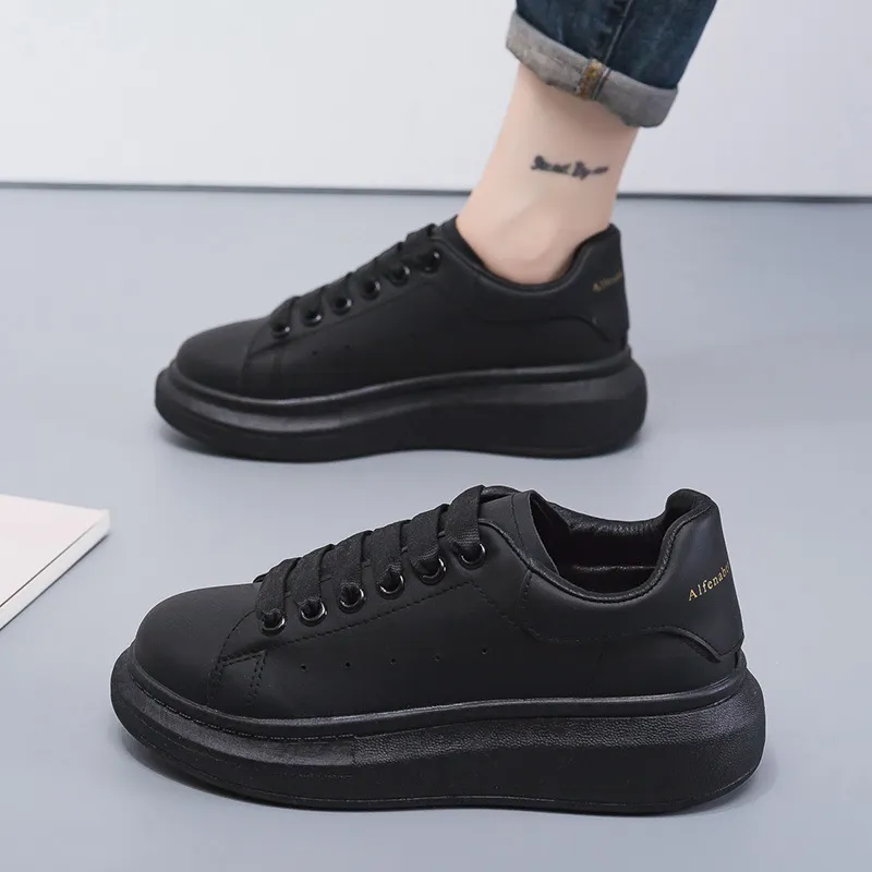 Mai Kun White Korean Style Sneakers for Women - Casual All-Match Thick-Soled Single-Layer Shoes, Perfect for 2024 Fashion Lovers thumbnail 3