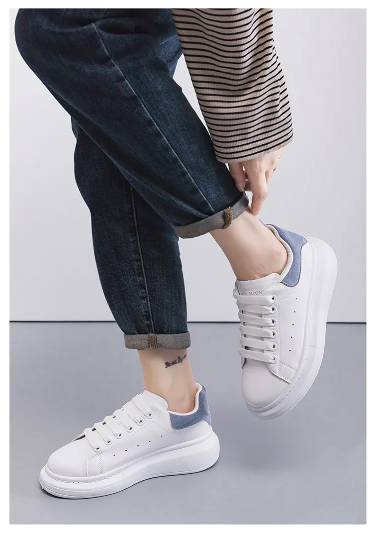 Mai Kun White Korean Style Sneakers for Women - Casual All-Match Thick-Soled Single-Layer Shoes, Perfect for 2024 Fashion Lovers showcase 13
