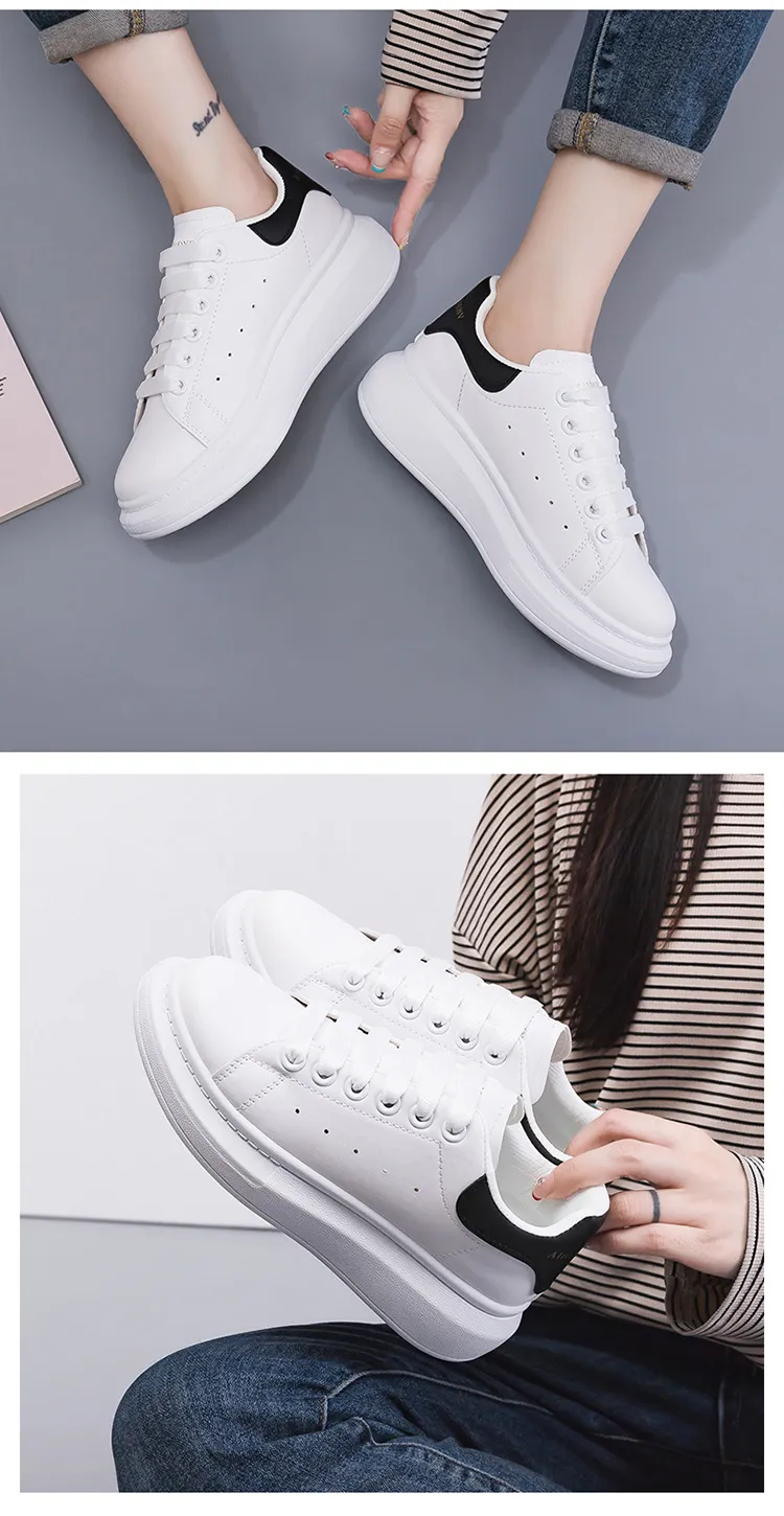 Mai Kun White Korean Style Sneakers for Women - Casual All-Match Thick-Soled Single-Layer Shoes, Perfect for 2024 Fashion Lovers showcase 7