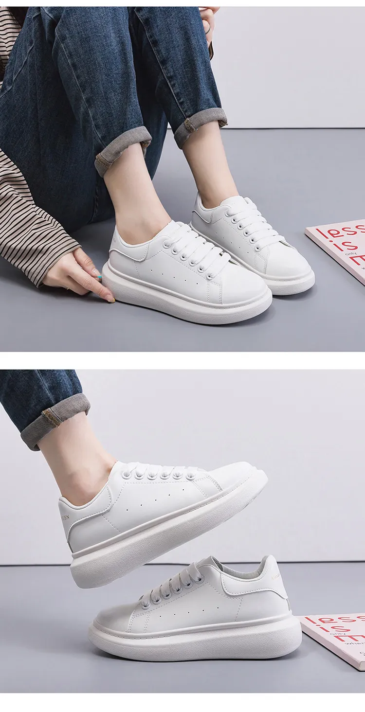 Mai Kun White Korean Style Sneakers for Women - Casual All-Match Thick-Soled Single-Layer Shoes, Perfect for 2024 Fashion Lovers showcase 9