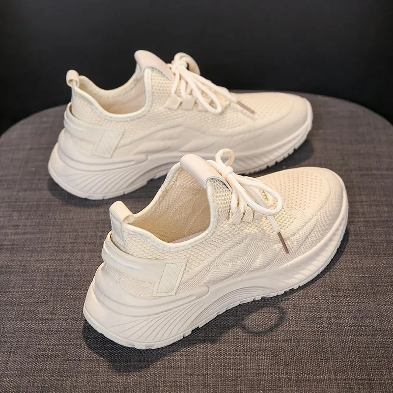Women's Breathable Mesh Sneakers - Lightweight Casual Running Shoes with Soft Sole, Ideal for Summer Gym & Everyday Wear thumbnail 4