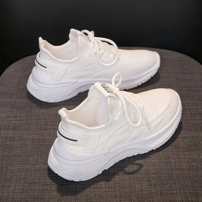 Women's Breathable Mesh Sneakers - Lightweight Casual Running Shoes with Soft Sole, Ideal for Summer Gym & Everyday Wear thumbnail 2