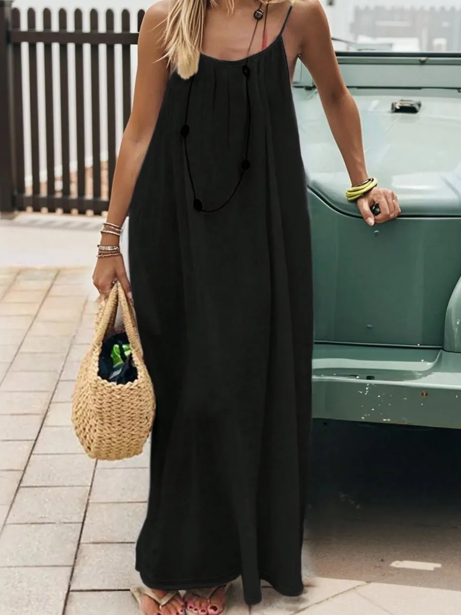 Women's Sexy Backless Loose Sleep Dress Summer V-Neck Spaghetti Strap Nightgown Lightweight Loungewear for Home showcase 5