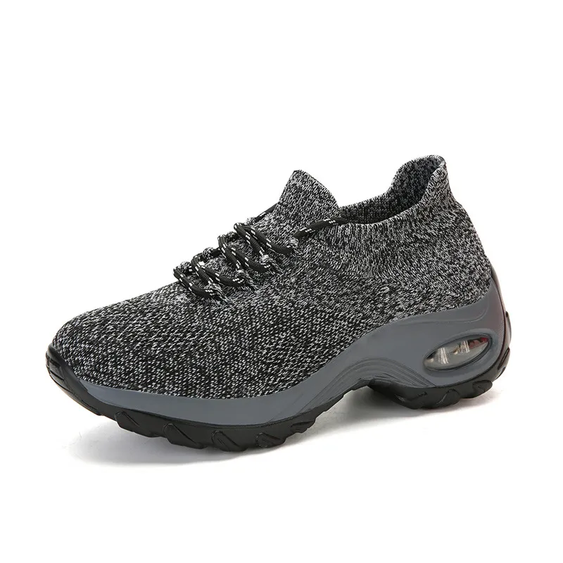 Women's Air Cushion Casual Shoes - Breathable Fly Woven Slip-On Fashion Sneakers for Everyday Comfort and Style thumbnail 10