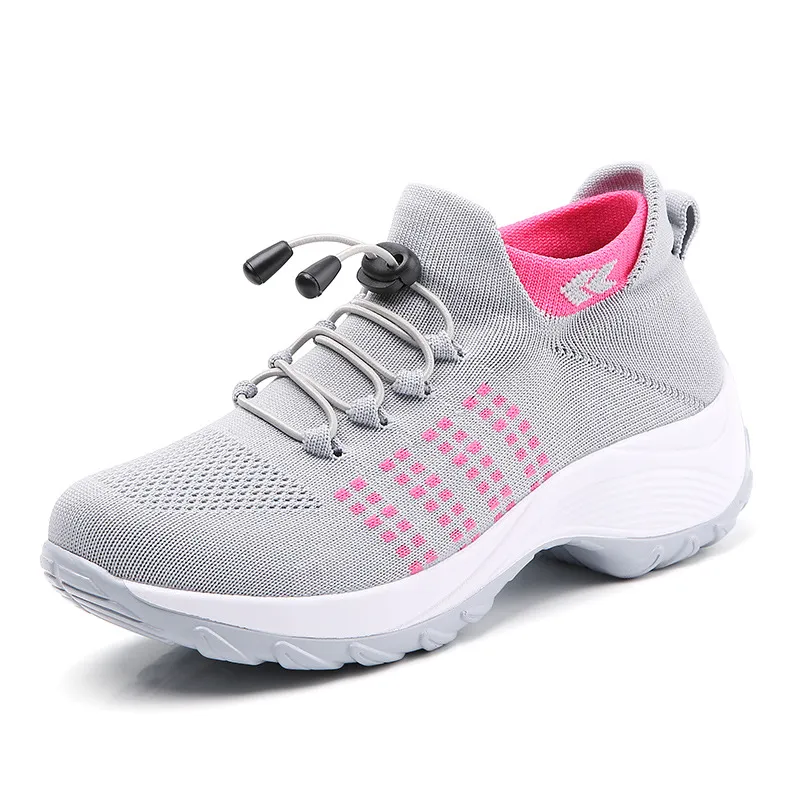 Women's Air Cushion Casual Shoes - Breathable Fly Woven Slip-On Fashion Sneakers for Everyday Comfort and Style thumbnail 8