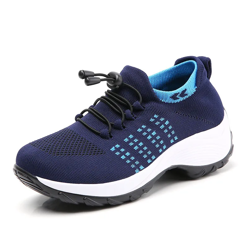 Women's Air Cushion Casual Shoes - Breathable Fly Woven Slip-On Fashion Sneakers for Everyday Comfort and Style thumbnail 9