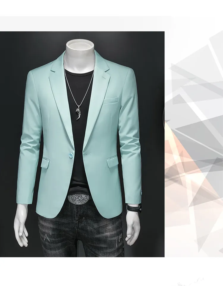 Men's Slim Fit Casual Business Suit Jacket for Weddings and Formal Events, Large Size Single Breasted Western Style Blazer showcase 7