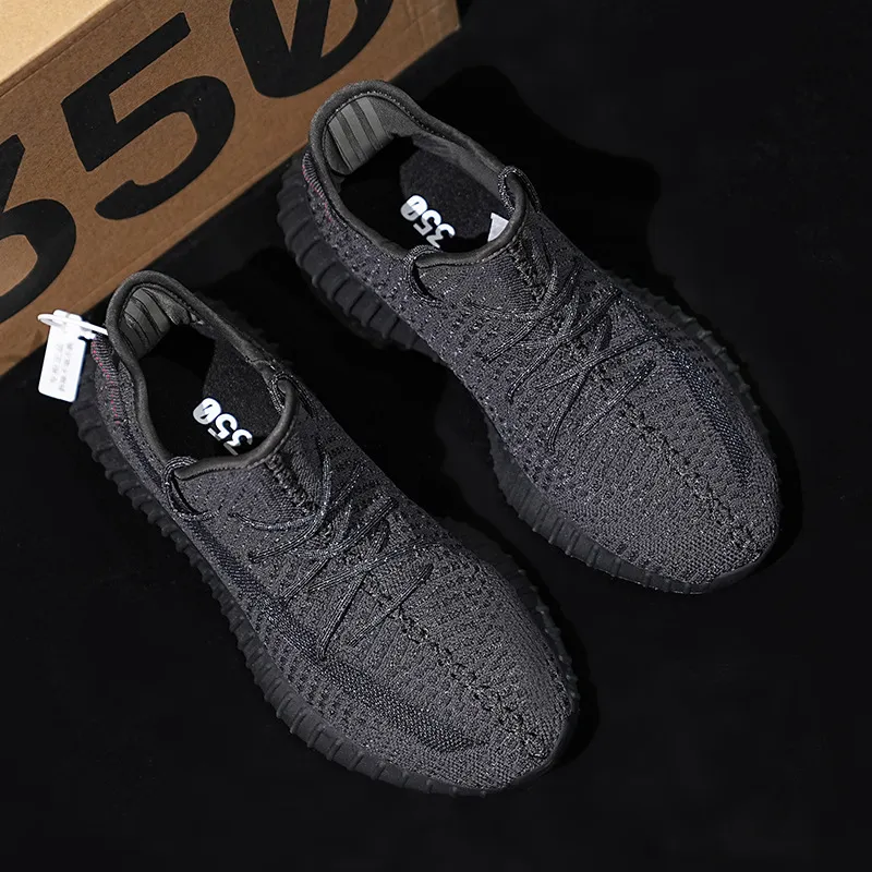 Summer Breathable Baiyi Coconut Shoes Men's 350 White Yellow Daisy Sneakers - Soft Bottom Casual Running Shoes for Everyday Wear thumbnail 2