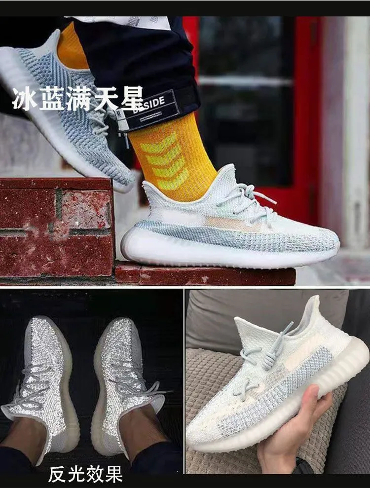 Summer Breathable Baiyi Coconut Shoes Men's 350 White Yellow Daisy Sneakers - Soft Bottom Casual Running Shoes for Everyday Wear showcase 7