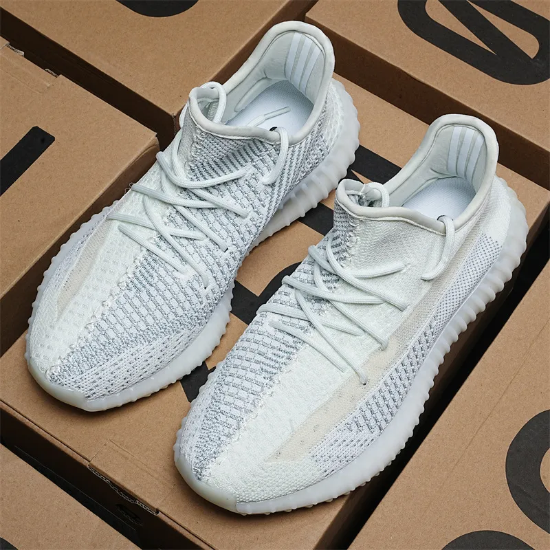 Summer Breathable Baiyi Coconut Shoes Men's 350 White Yellow Daisy Sneakers - Soft Bottom Casual Running Shoes for Everyday Wear showcase 20