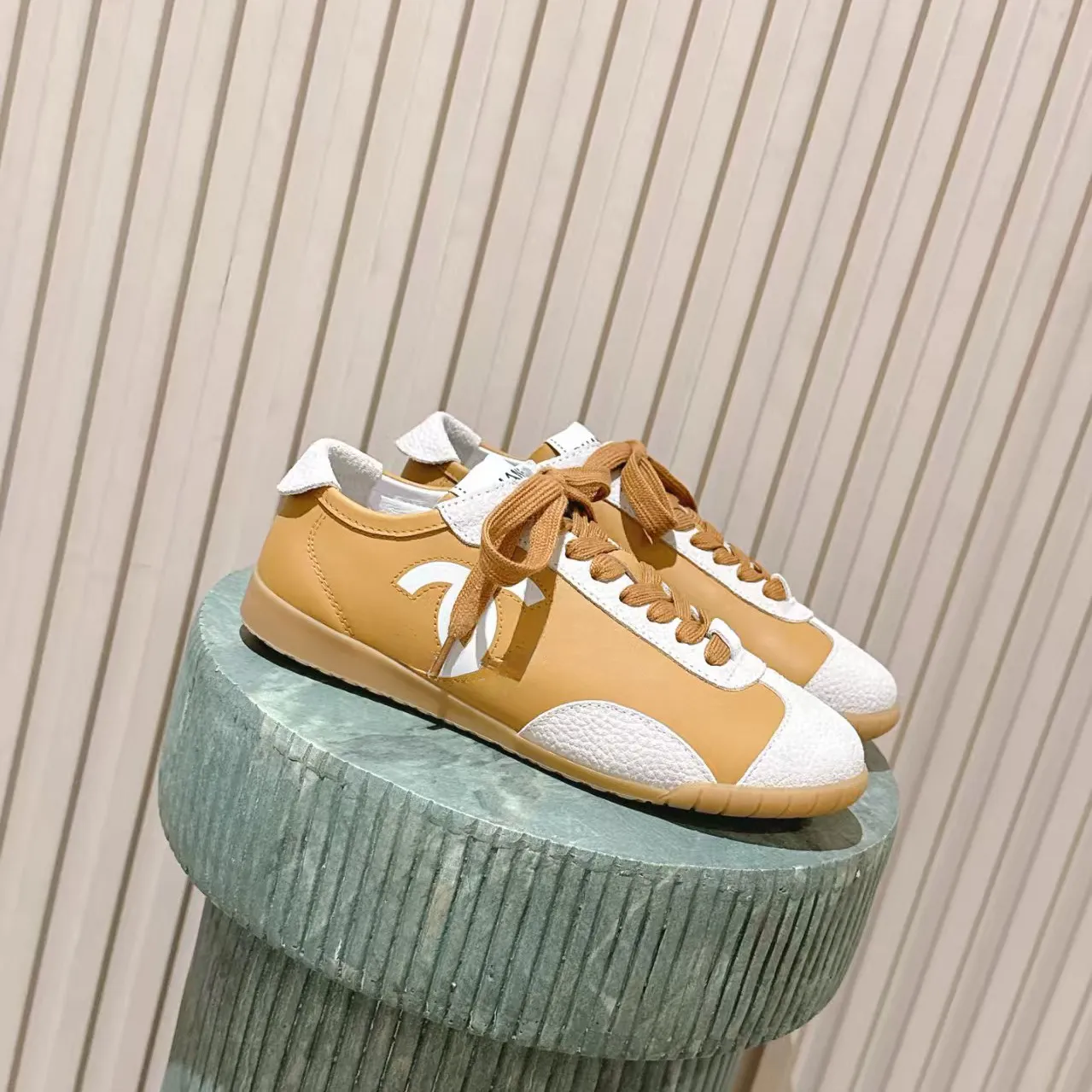 2025 New French Style Women's Genuine Leather Colorblock Casual Sneakers - Comfortable Low-Top Fashion Sports Shoes - Image 6