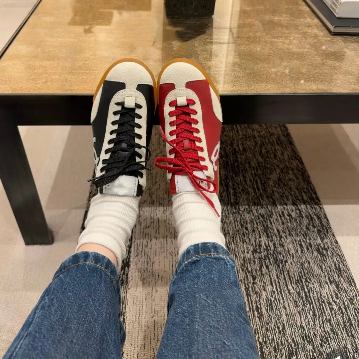 2025 New French Style Women's Genuine Leather Colorblock Casual Sneakers - Comfortable Low-Top Fashion Sports Shoes showcase 10
