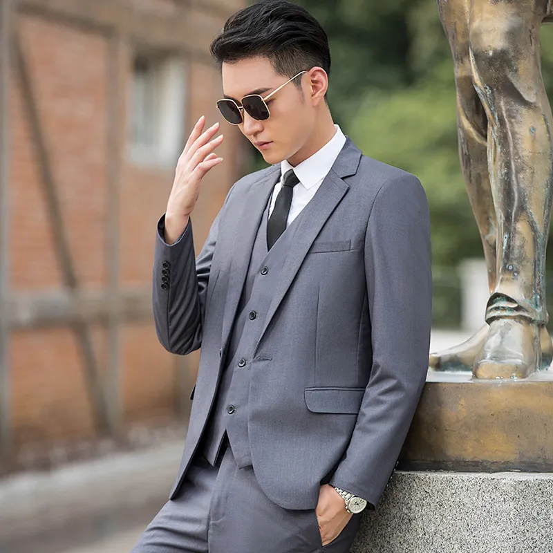 Men's Slim Fit Black Suit Set for Youth, High School Students, and Adults - Formal Business Attire for Special Occasions - Image 7