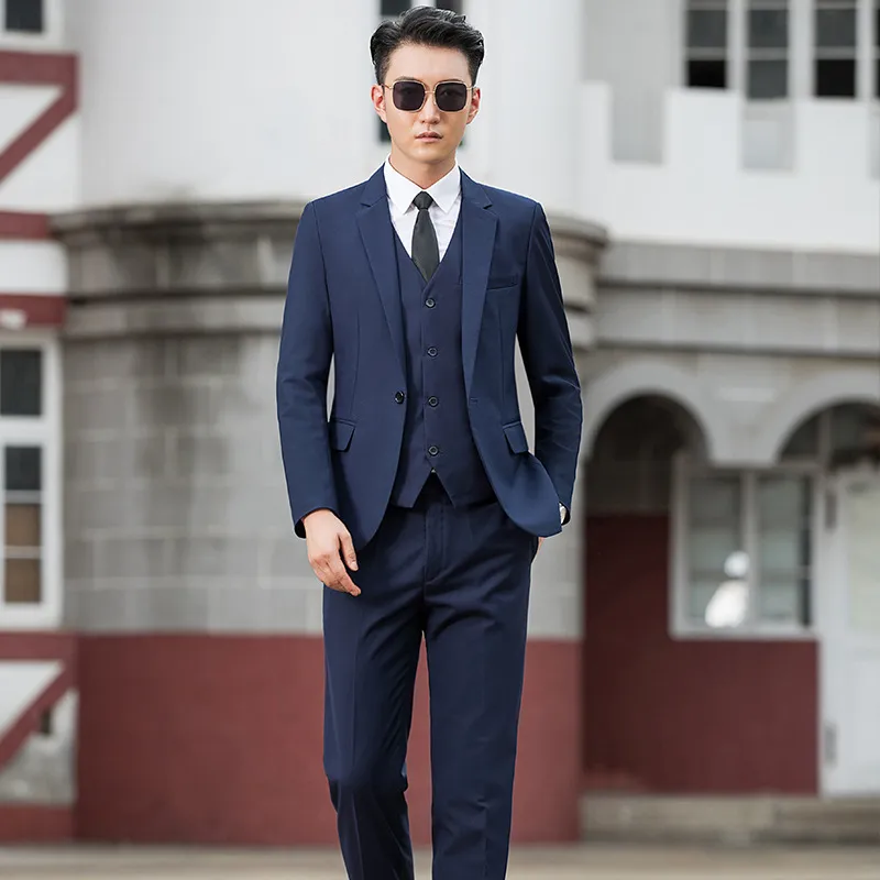 1-Button Navy 5-Piece Suit