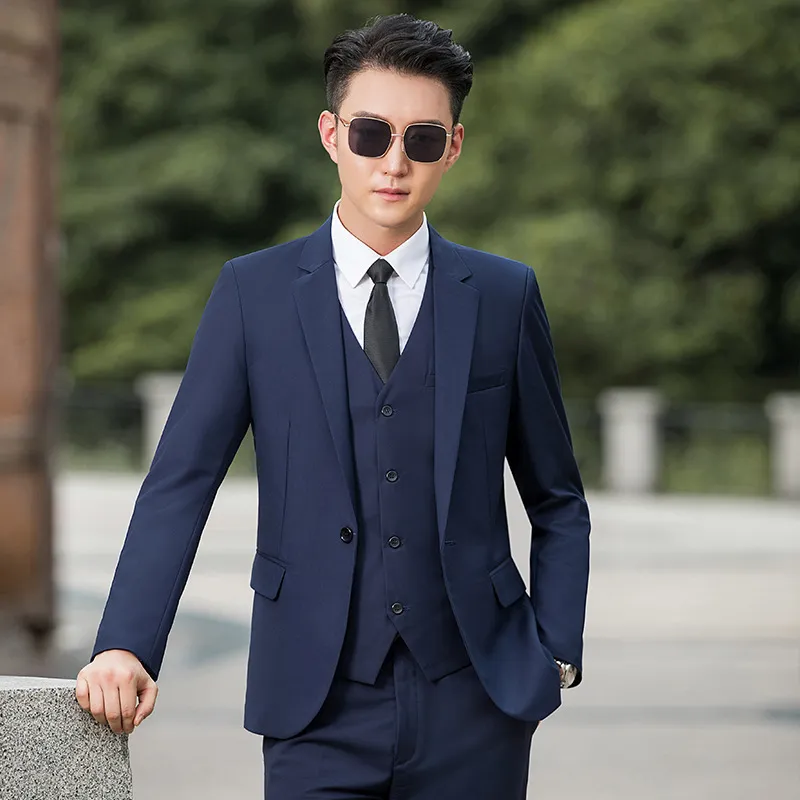 1-Button Navy Suit Set