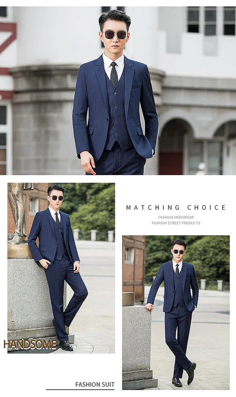 Men's Slim Fit Black Suit Set for Youth, High School Students, and Adults - Formal Business Attire for Special Occasions showcase 15