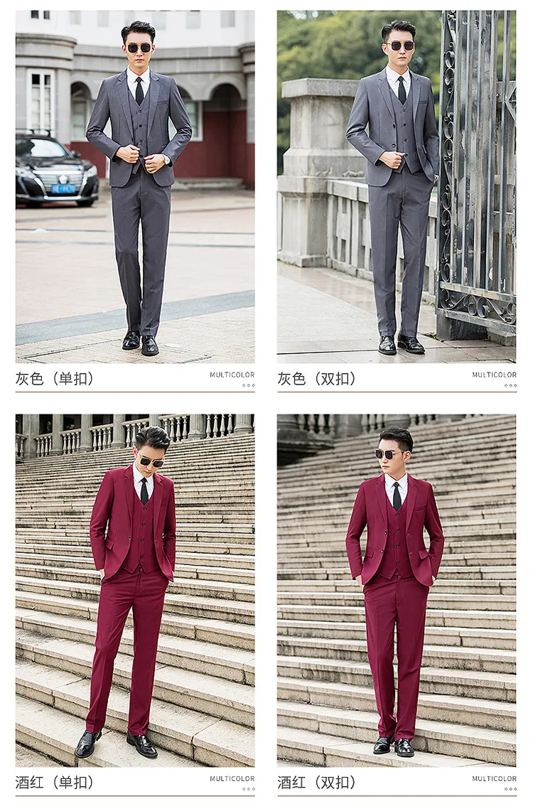Men's Slim Fit Black Suit Set for Youth, High School Students, and Adults - Formal Business Attire for Special Occasions showcase 13