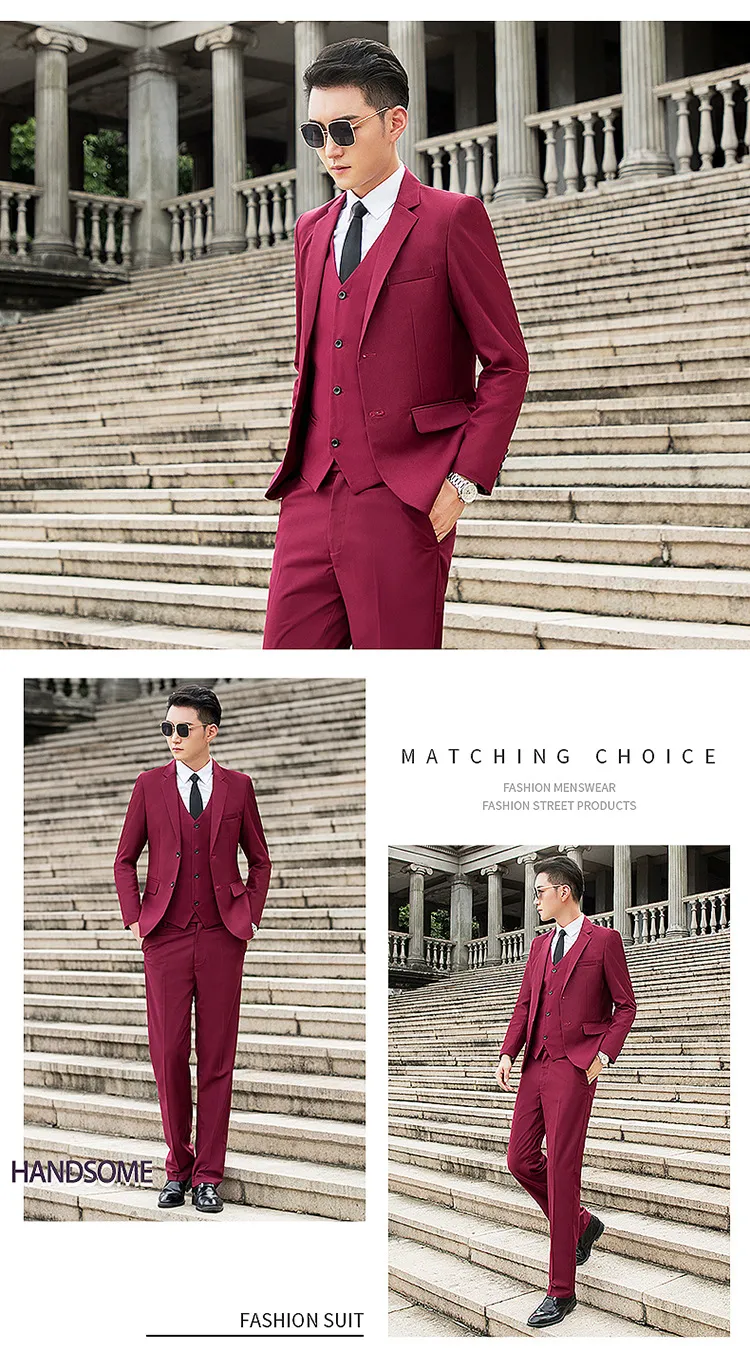 Men's Slim Fit Black Suit Set for Youth, High School Students, and Adults - Formal Business Attire for Special Occasions showcase 18