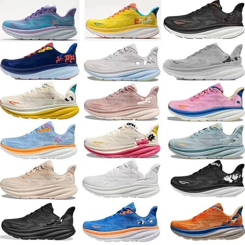 Hoka Clifton 9 Running Shoes for Men & Women - Shock Absorbing, Rebounding Outdoor Sneakers for Running, Mountaineering & Sports thumbnail 1