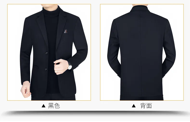 Men's Casual Wool Blazer Jacket Spring Autumn 2026 Style Single-Piece Suit for Middle-Aged Dads showcase 7
