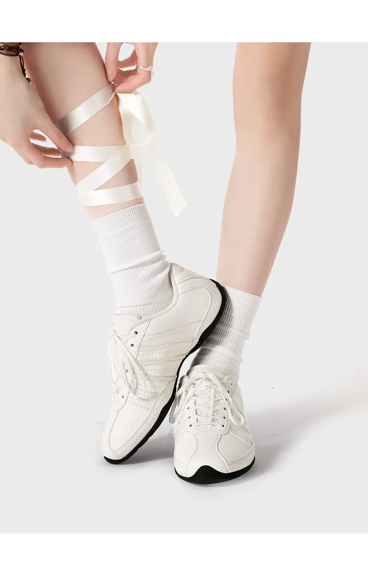 Comfortable Ballet Flats for Women, Soft Sole Indoor Training Yoga Shoes, Stylish Low-Heeled Dance Shoes for Casual Wear showcase 8