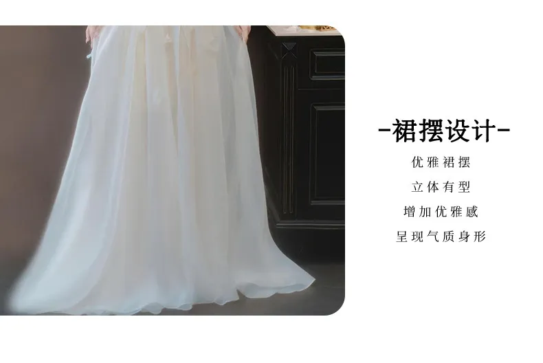 Elegant Off-Shoulder Bridal Robe & Wedding Welcome Dress - Light Luxury Yarn Evening Gown for Brides & Banquets showcase 7