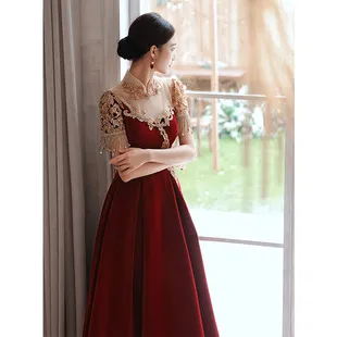 Elegant Long Sleeve Wedding Dress for Petite Brides, Simple Forest Fairy Dreamy Style with Train, Perfect for Spring Ceremonies showcase 1