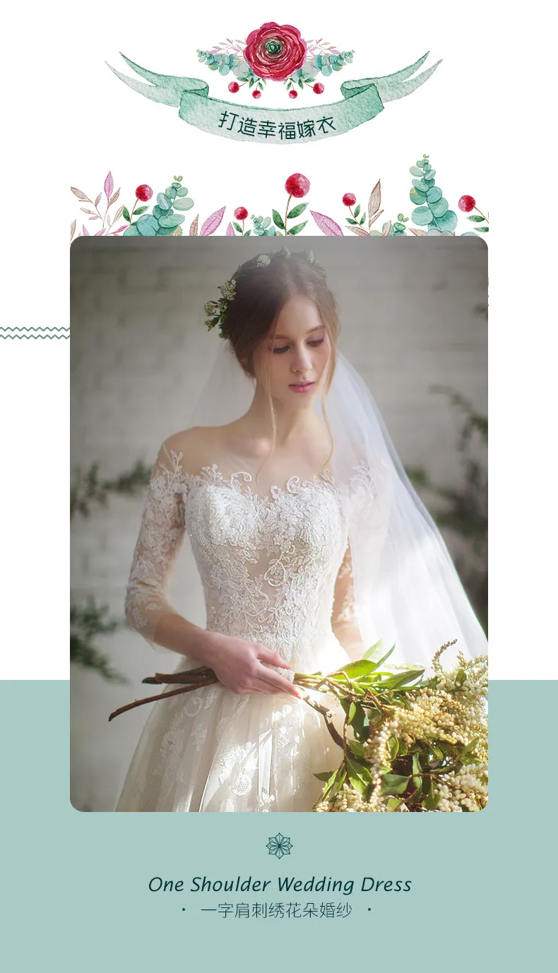 Elegant Long Sleeve Wedding Dress for Petite Brides, Simple Forest Fairy Dreamy Style with Train, Perfect for Spring Ceremonies showcase 10